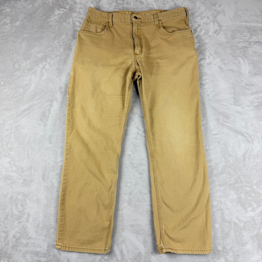 Carhartt Pants Mens 36x30 (36x29.5) Relaxed Canvas Work Utility Stretch 102517